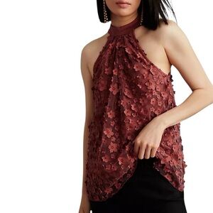 Eva Franco Elegant Lace Halter Top SZ M NWOT